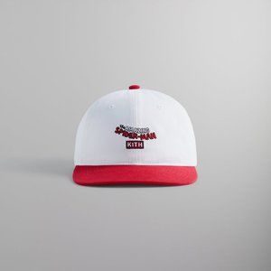 Marvel | Kith Spider-Man Amazing Spiderman Snapback White, Red Brim NWT OS RARE